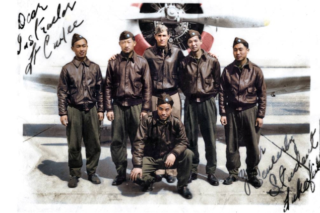 Lt. Curlee with Nationalist Chinese pilots